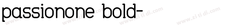passionone bold字体转换